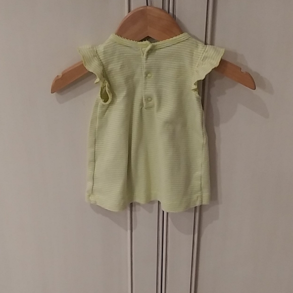 Carter's Green/White Striped Short Sleeve Dress - Picture 4 of 9